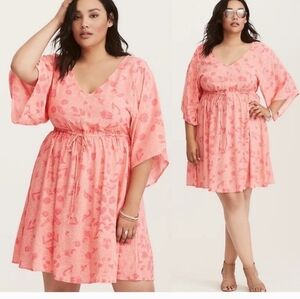 Torrid size 2 Gorgeous Coral pink dress Excellent like new condition rar…